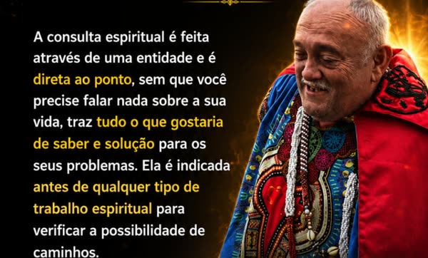 Folder da Consulta Espiritual com Pai Cláudio